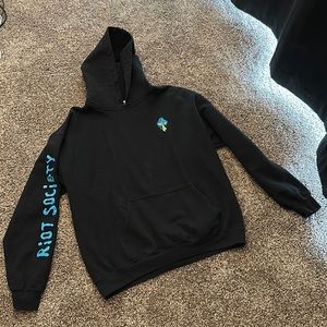 Mushroom Embroidered Mens Hoodie